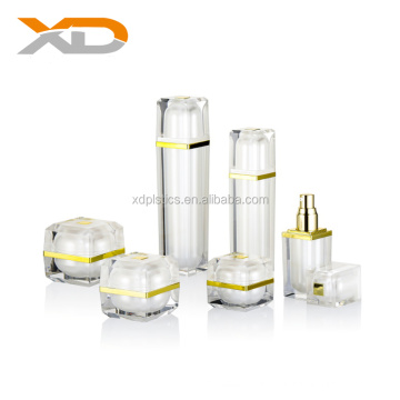 Luxury square acrylic lotion bottles and jars